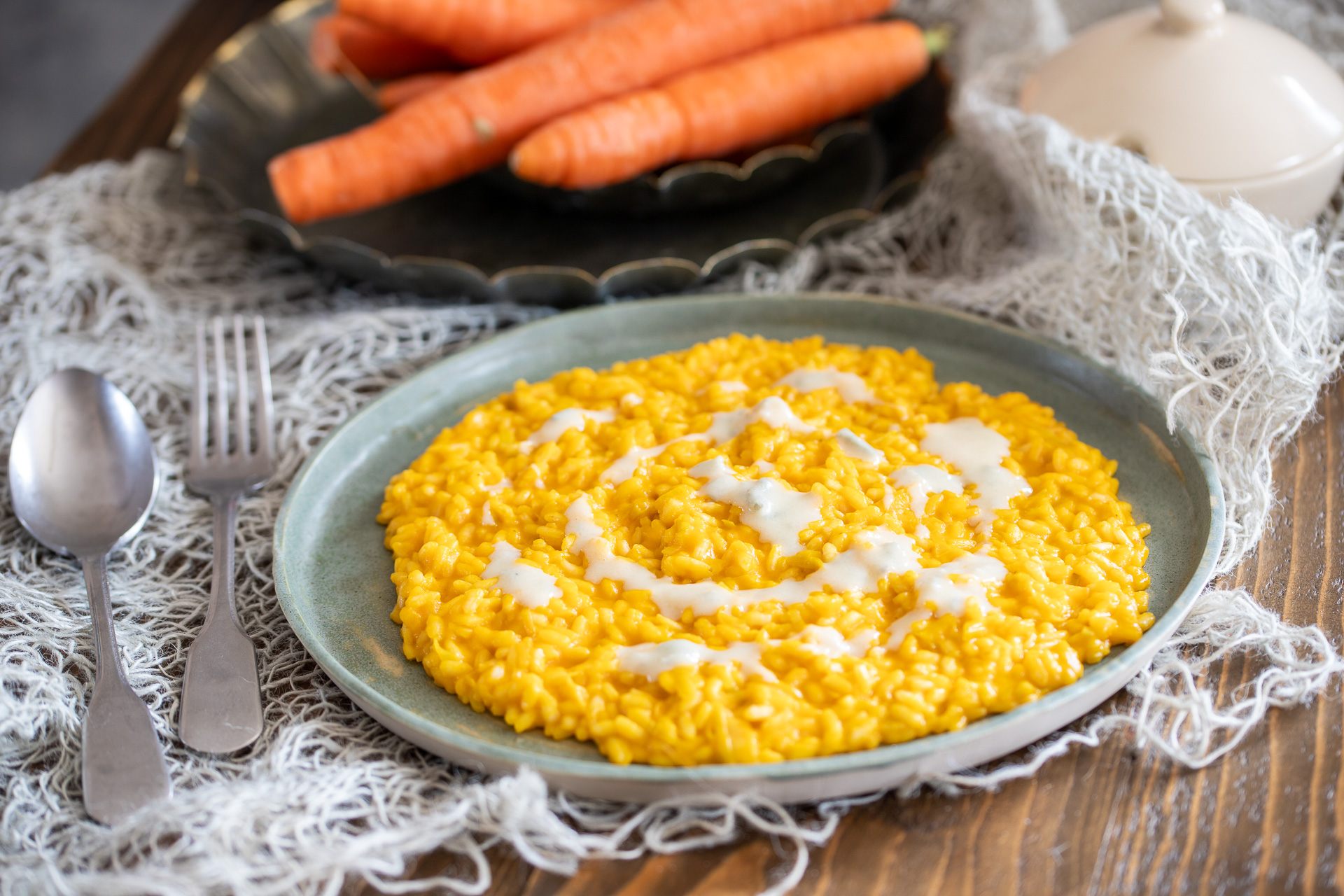 Risotto alle carote con fonduta al gorgonzola - Ricetta | Vasa Vasa Kitchen